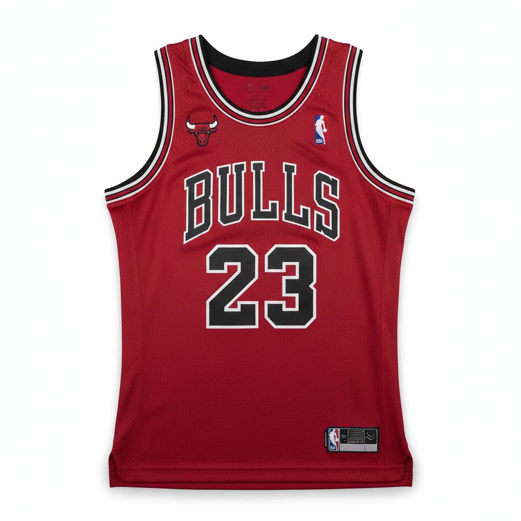 Bulls Basketball Jersey - Red & Black