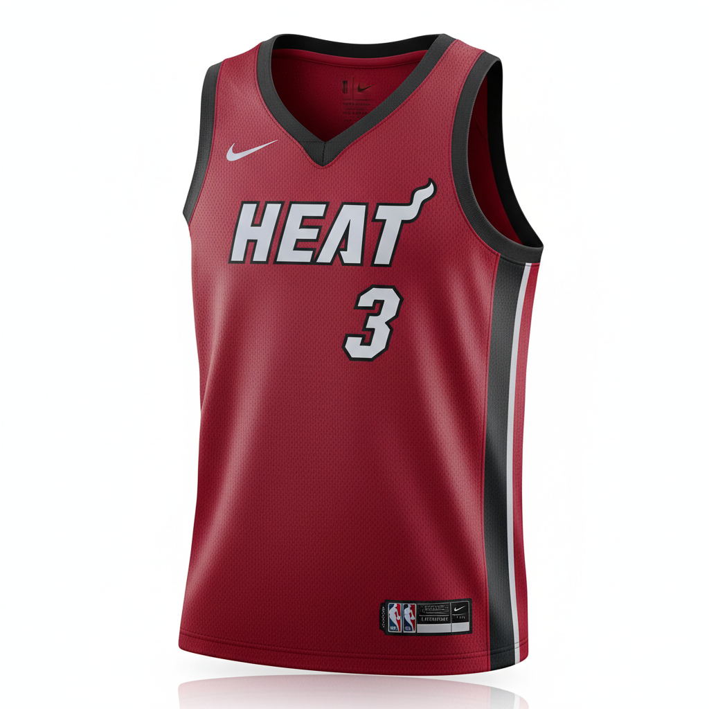 Heat Basketball Jersey - Red & Black